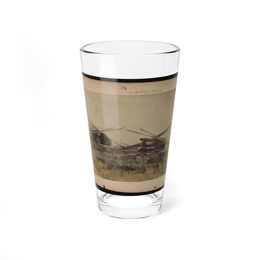 Military Railroad Operations In Northern Virginia Two Piles Of Rails And Wooden Ties (U.S. Civil War) Pint Glass 16oz-16oz-Go Mug Yourself