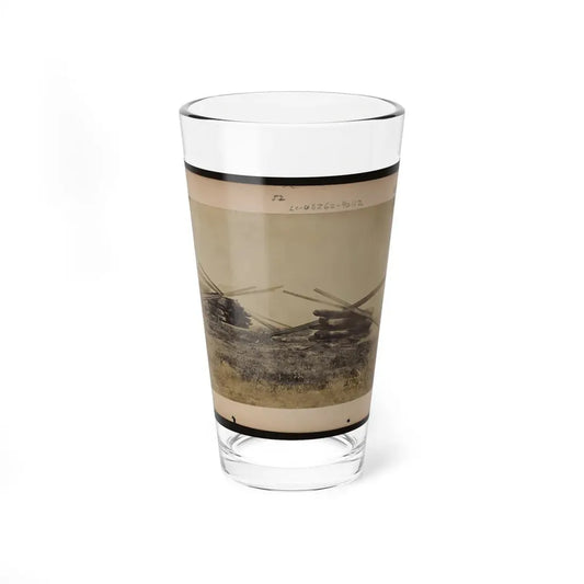 Military Railroad Operations In Northern Virginia  Two Piles Of Rails And Wooden Ties (U.S. Civil War) Pint Glass 16oz 16oz - Go Mug Yourself