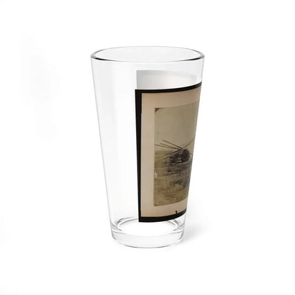Military Railroad Operations In Northern Virginia  Two Piles Of Rails And Wooden Ties (U.S. Civil War) Pint Glass 16oz - Go Mug Yourself