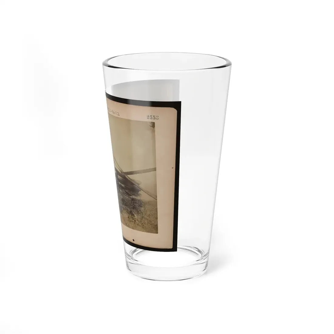 Military Railroad Operations In Northern Virginia  Two Piles Of Rails And Wooden Ties (U.S. Civil War) Pint Glass 16oz - Go Mug Yourself