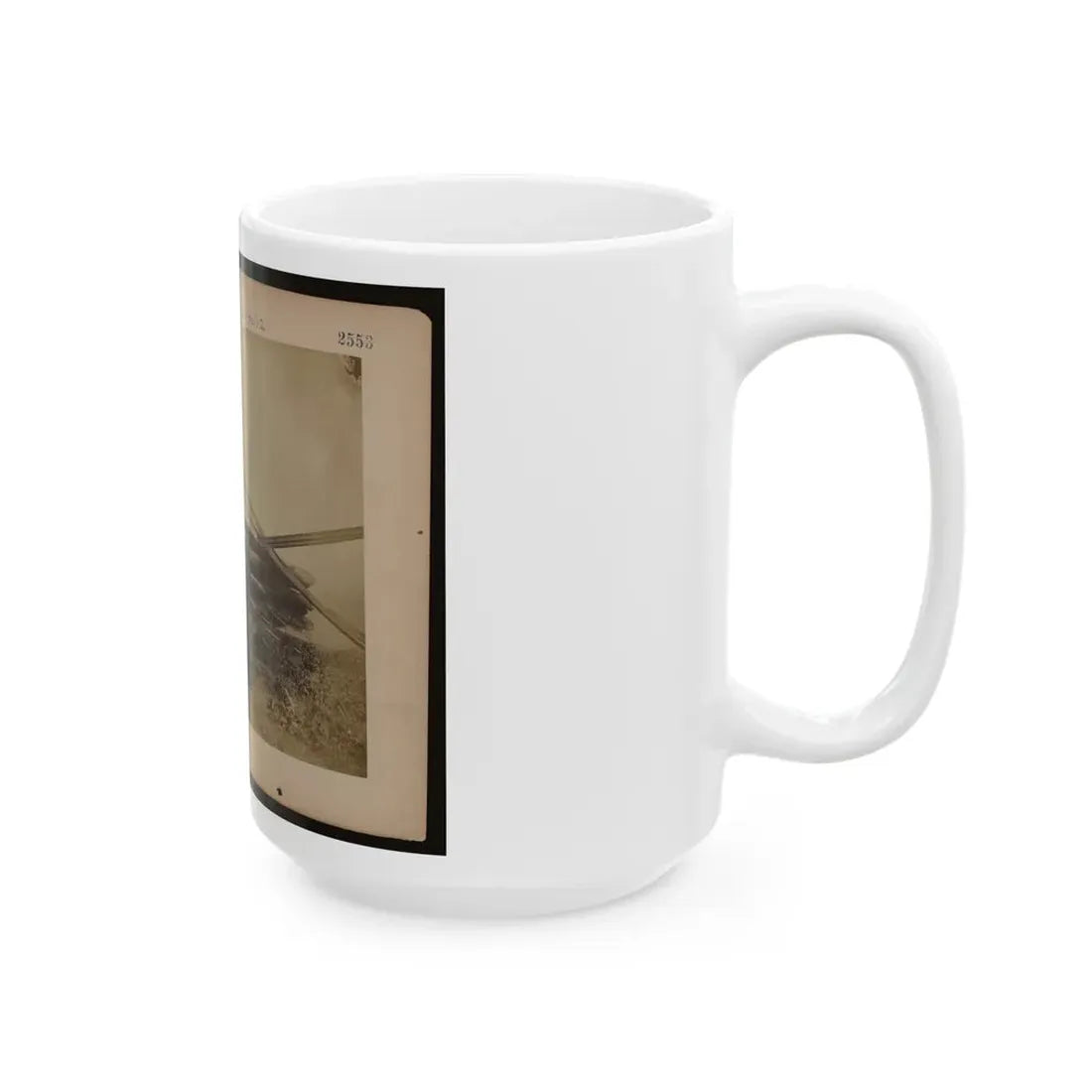 Military Railroad Operations In Northern Virginia  Two Piles Of Rails And Wooden Ties (U.S. Civil War) White Coffee Mug - Go Mug Yourself