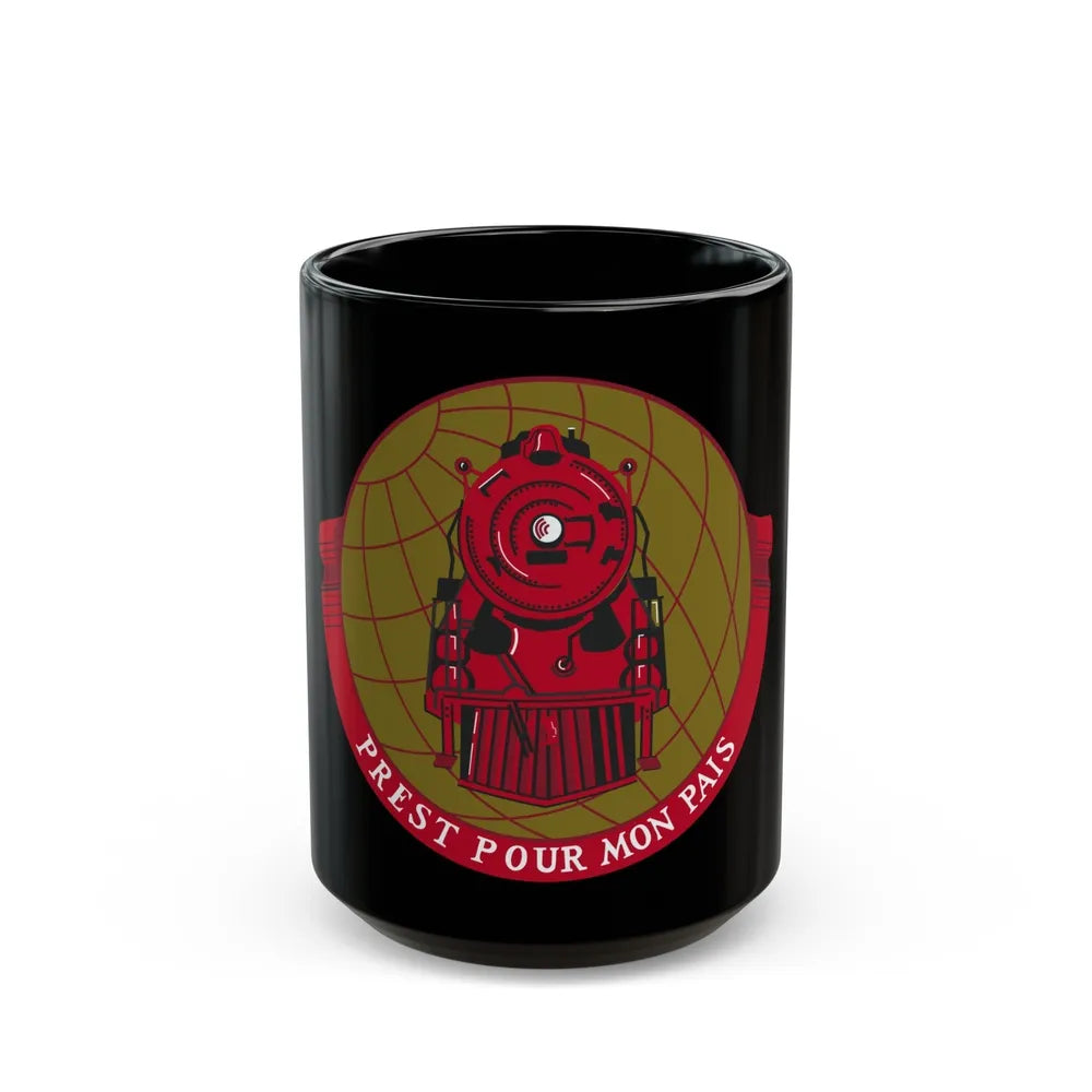 Military Railway Service (U.S. Army) Black Coffee Mug-15oz-Go Mug Yourself