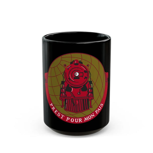 Military Railway Service (U.S. Army) Black Coffee Mug-15oz-Go Mug Yourself