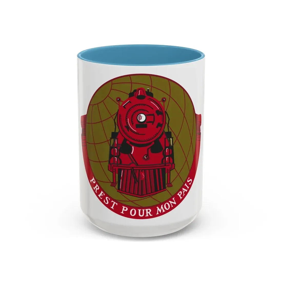 Military Railway Service (U.S. Army) Accent Coffee Mug 15oz Light Blue - Go Mug Yourself