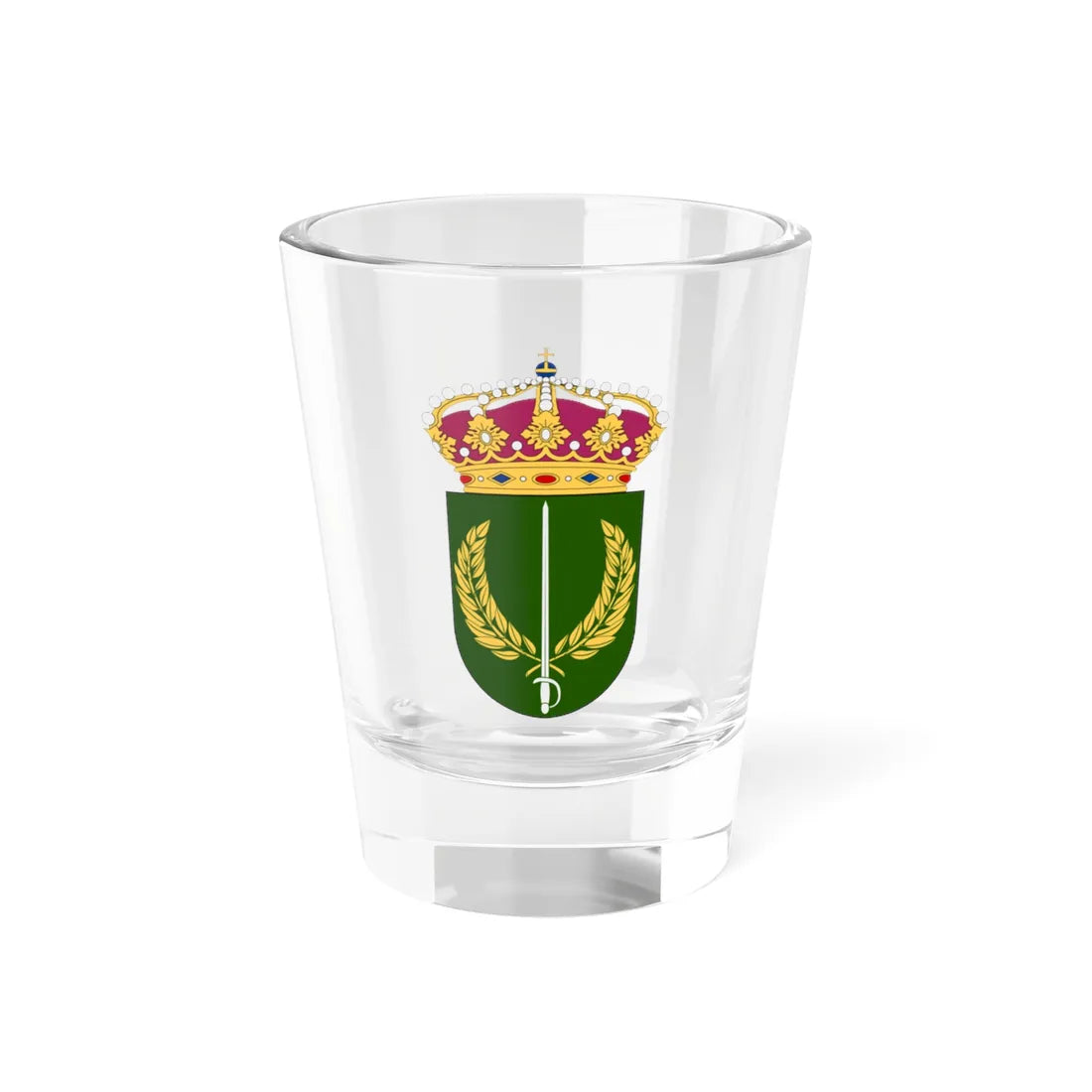Militärhögskolan Östersund vapen (Sweden) (Coat of Arms) Shot Glass 1.5oz 1.5oz - Go Mug Yourself