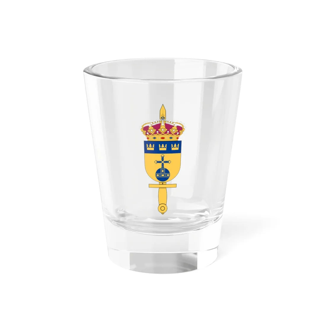 Militärregion Mitt vapen (Sweden) (Coat of Arms) Shot Glass 1.5oz 1.5oz - Go Mug Yourself