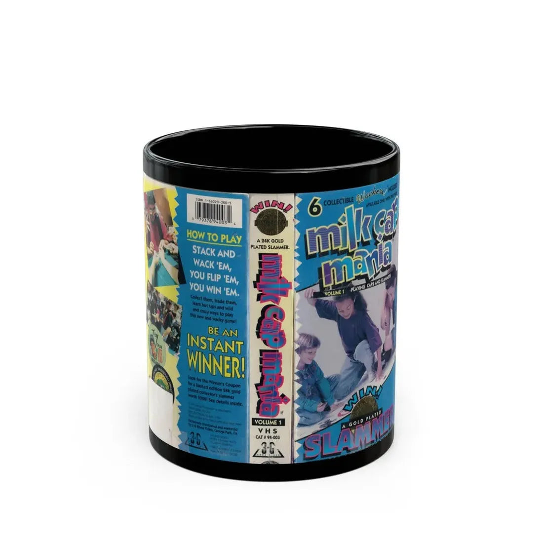 Milk Cap Mania Volume 1 (VHS COVER) - Black Coffee Mug 11oz - Go Mug Yourself