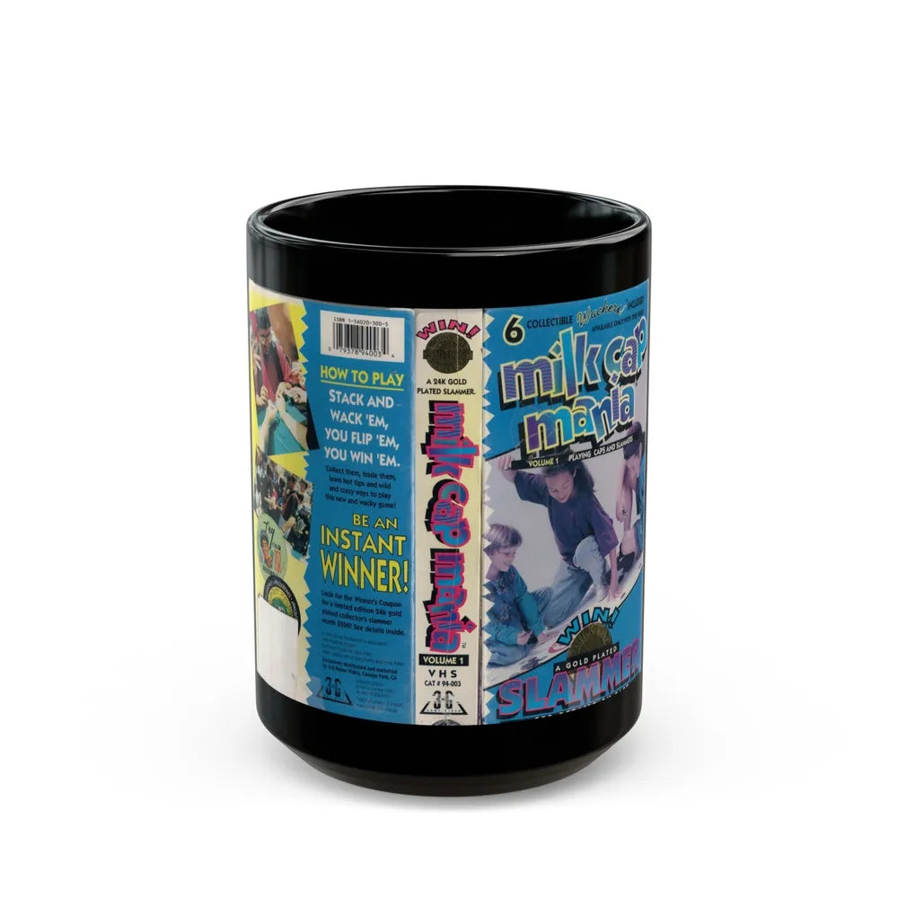 Milk Cap Mania Volume 1 (VHS COVER) - Black Coffee Mug-15oz-Go Mug Yourself