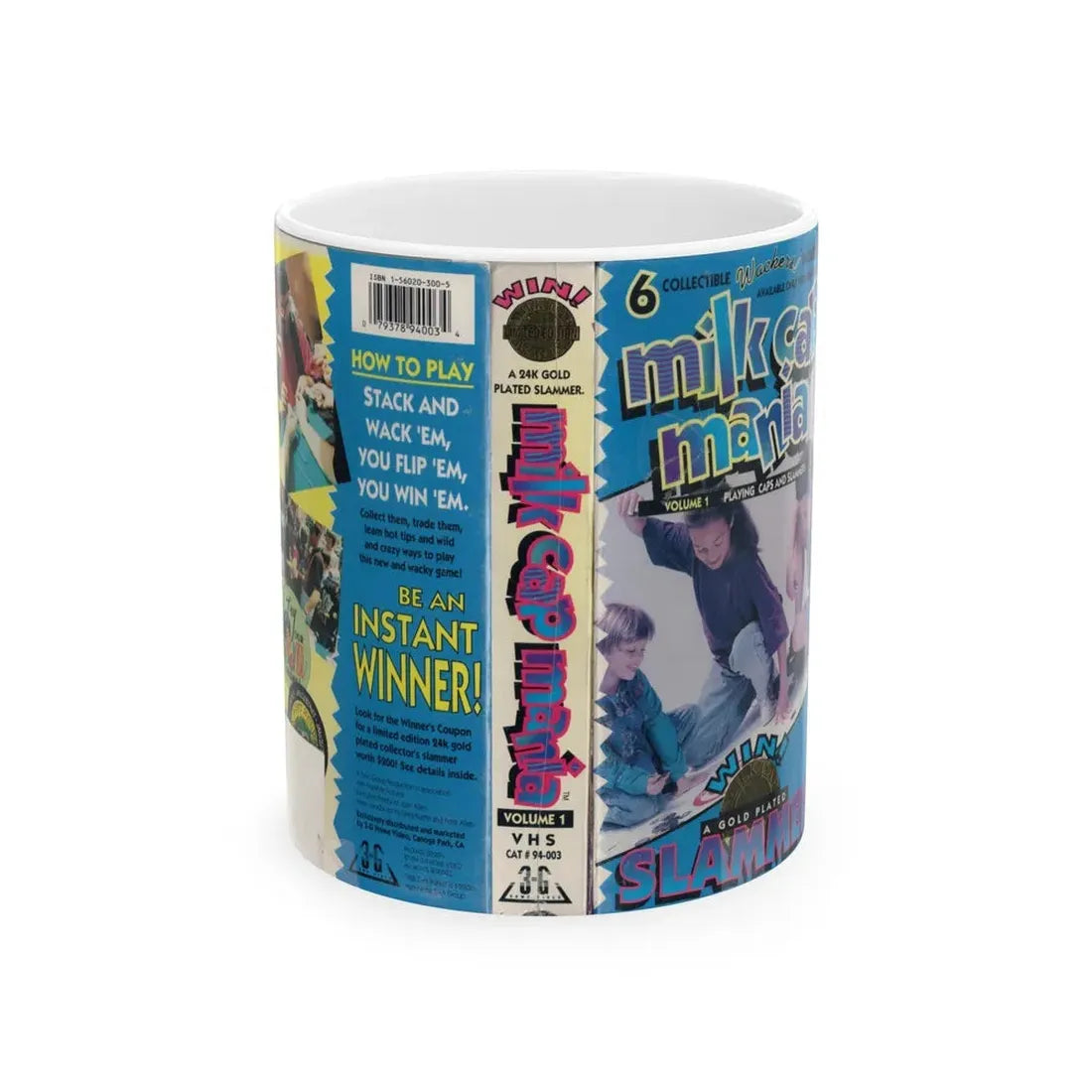 Milk Cap Mania Volume 1 (VHS COVER) - White Coffee Mug 11oz - Go Mug Yourself
