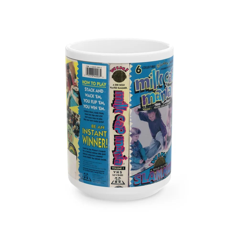 Milk Cap Mania Volume 1 (VHS COVER) - White Coffee Mug-15oz-Go Mug Yourself