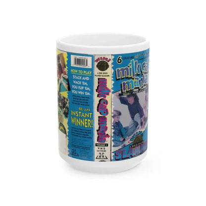 Milk Cap Mania Volume 1 (VHS COVER) - White Coffee Mug 15oz - Go Mug Yourself