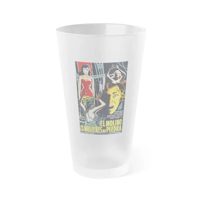 MILL OF THE STONE WOMEN (2) 1960 Movie Poster - Frosted Pint Glass 16oz 16oz Frosted - Go Mug Yourself