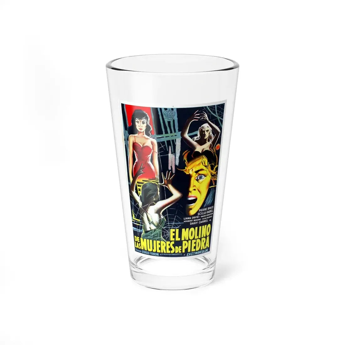 MILL OF THE STONE WOMEN (2) 1960 Movie Poster - Pint Glass 16oz 16oz - Go Mug Yourself