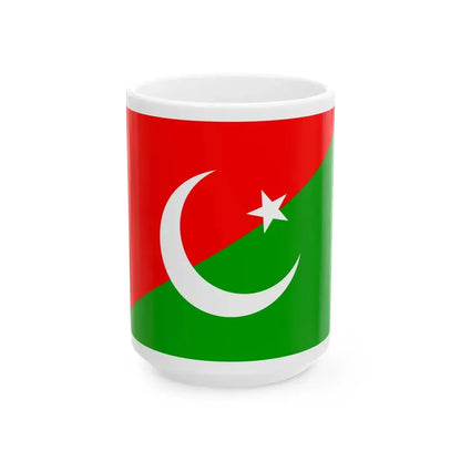 Millat Party Pakistan Flag (Pakistan) White Coffee Mug 15oz - Go Mug Yourself