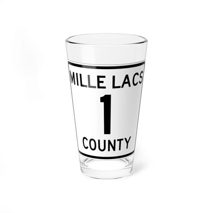 Mille Lacs County 1 MN (Minnesota) (Road Sign) Pint Glass 16oz - Go Mug Yourself