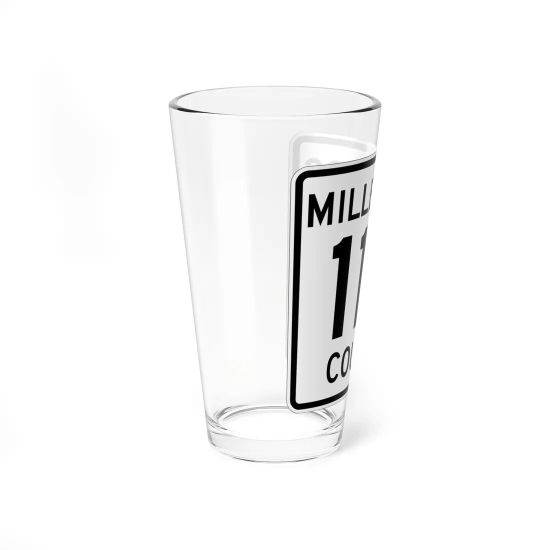 Mille Lacs County 118 MN (Minnesota) (Road Sign) Pint Glass 16oz - Go Mug Yourself