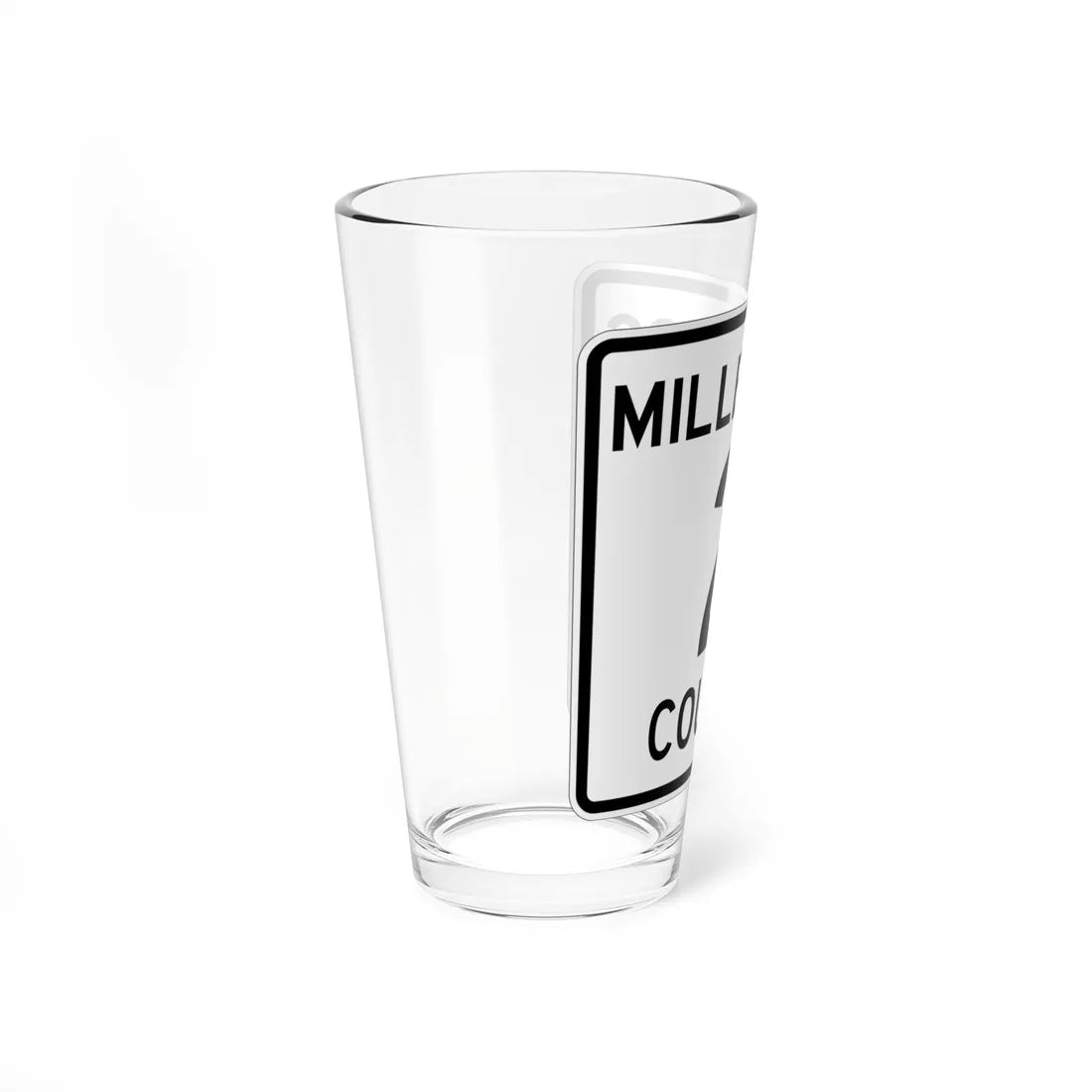 Mille Lacs County 2 MN (Minnesota) (Road Sign) Pint Glass 16oz - Go Mug Yourself
