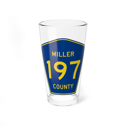 Miller County Route 197 AR (Arkansas) (Road Sign) Pint Glass 16oz 16oz - Go Mug Yourself