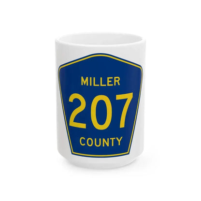 Miller County Route 207 AR (Arkansas) (Road Sign) White Coffee Mug 15oz - Go Mug Yourself