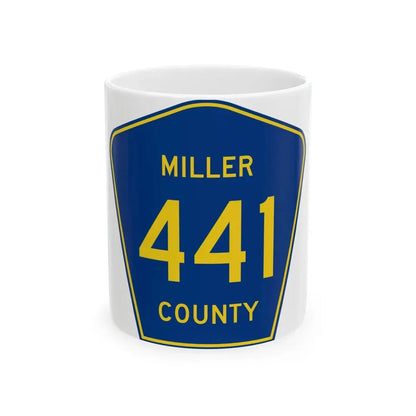Miller County Route 441 AR (Arkansas) (Road Sign) White Coffee Mug 11oz - Go Mug Yourself