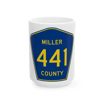Miller County Route 441 AR (Arkansas) (Road Sign) White Coffee Mug 15oz - Go Mug Yourself
