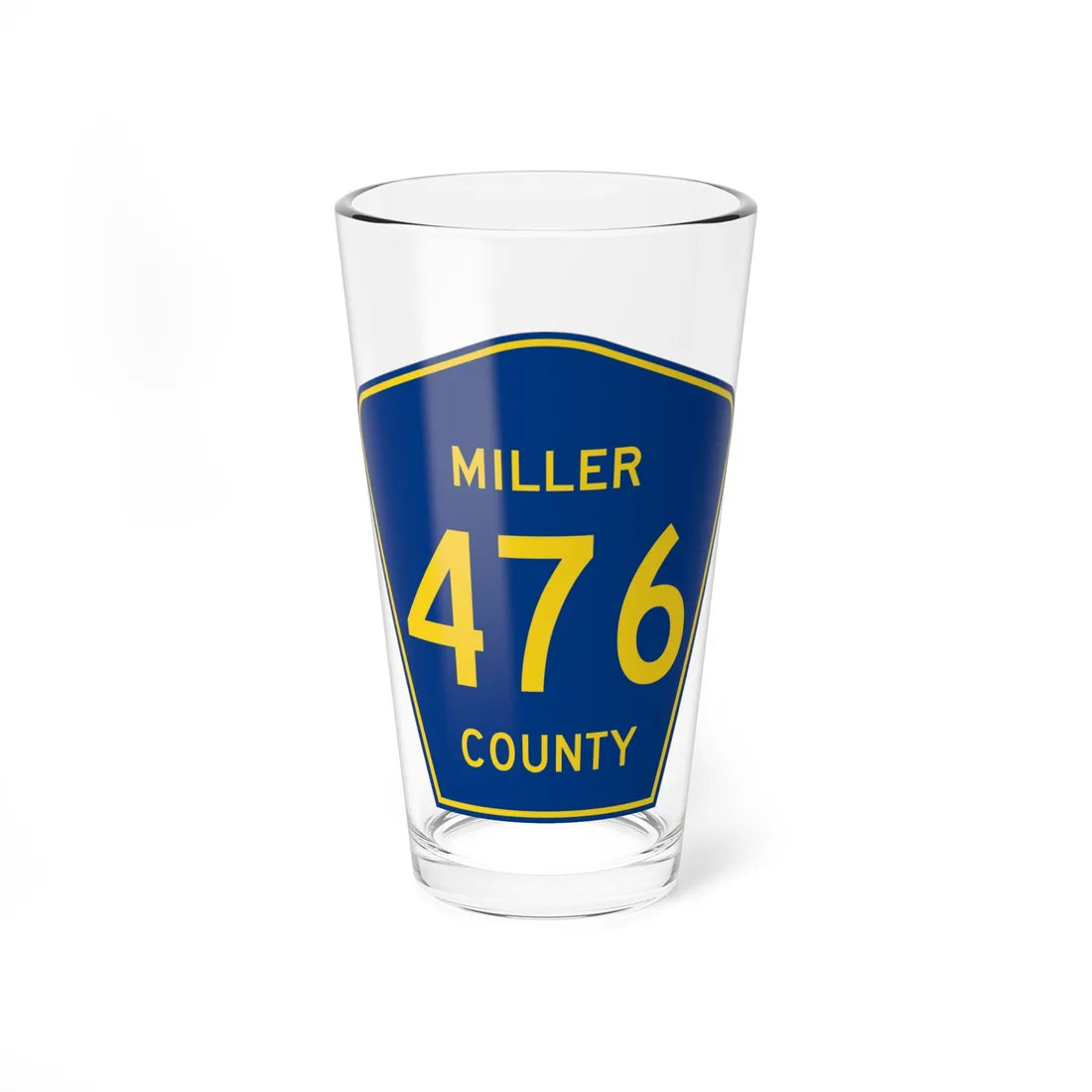 Miller County Route 476 AR (Arkansas) (Road Sign) Pint Glass 16oz 16oz - Go Mug Yourself