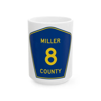 Miller County Route 8 AR (Arkansas) (Road Sign) White Coffee Mug 15oz - Go Mug Yourself