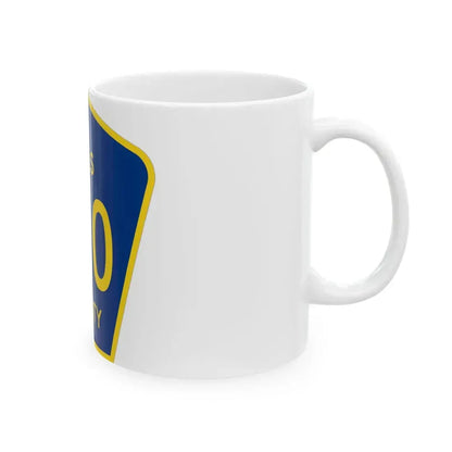 Mills County H10 (Iowa) (Road Sign) White Coffee Mug - Go Mug Yourself