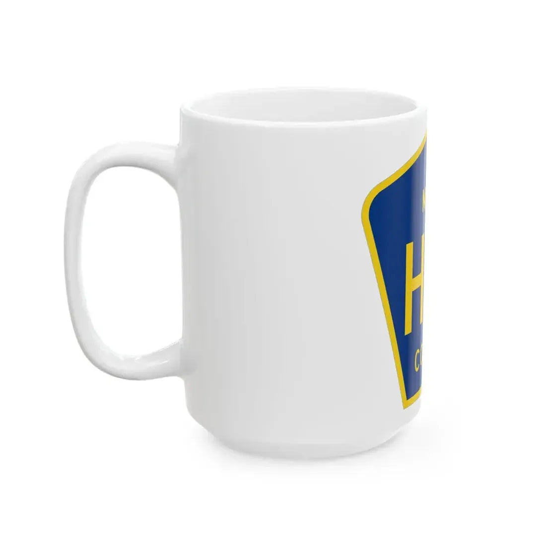 Mills County H10 (Iowa) (Road Sign) White Coffee Mug - Go Mug Yourself