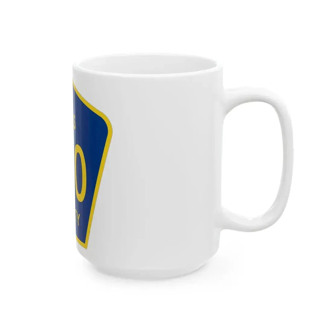 Mills County H10 (Iowa) (Road Sign) White Coffee Mug - Go Mug Yourself