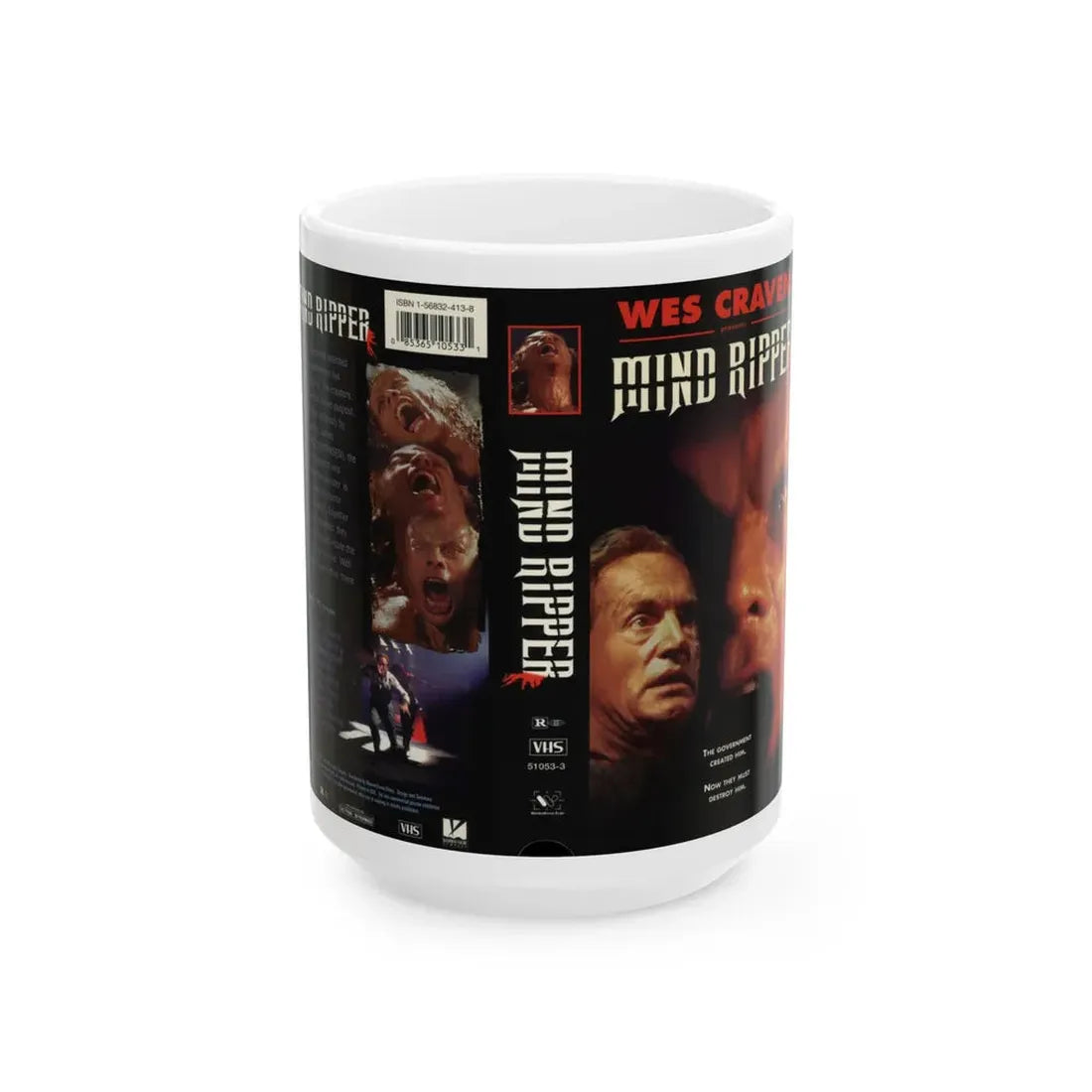MIND RIPPER (VHS COVER) - White Coffee Mug 15oz - Go Mug Yourself