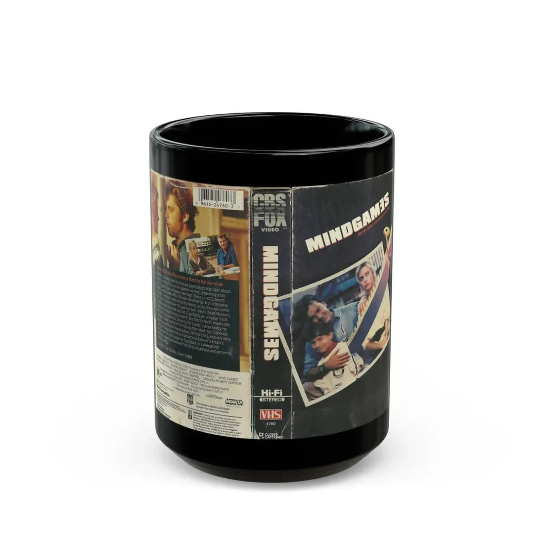 MINDGAMES (VHS COVER) - Black Coffee Mug 15oz - Go Mug Yourself