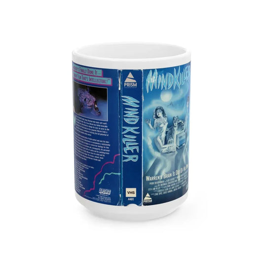 MINDKILLER (VHS COVER) - White Coffee Mug 15oz - Go Mug Yourself