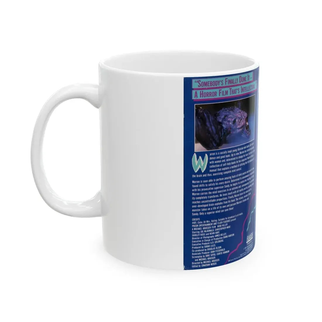 MINDKILLER (VHS COVER) - White Coffee Mug - Go Mug Yourself