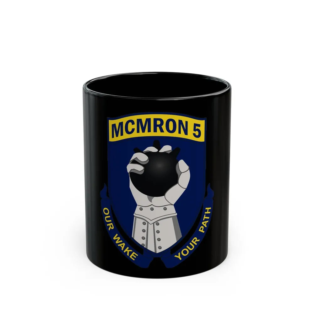 Mine Countermeasures Squadron Five (U.S. Navy) Black Coffee Mug-11oz-Go Mug Yourself