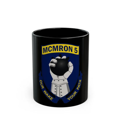 Mine Countermeasures Squadron Five (U.S. Navy) Black Coffee Mug-11oz-Go Mug Yourself