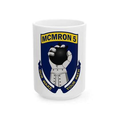 Mine Countermeasures Squadron Five (U.S. Navy) White Coffee Mug-15oz-Go Mug Yourself