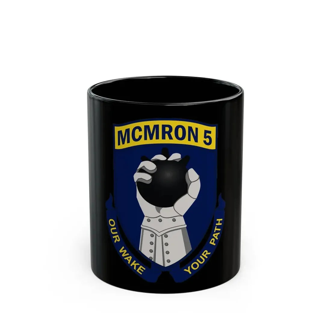 Mine Countermeasures Squadron Five (U.S. Navy) Black Coffee Mug 11oz - Go Mug Yourself