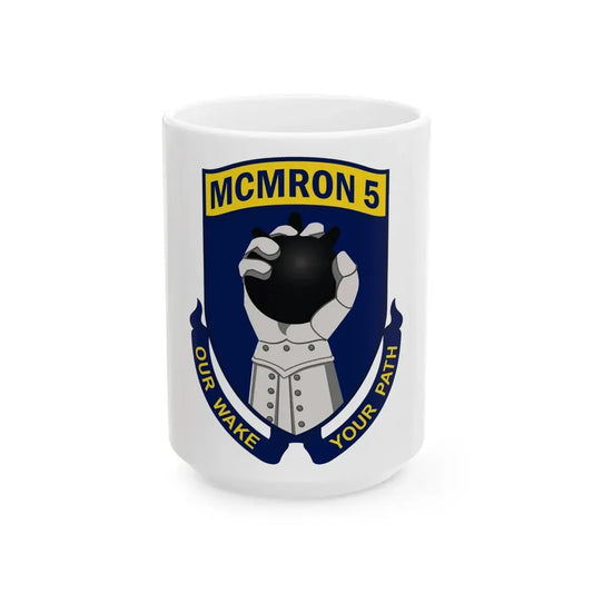Mine Countermeasures Squadron Five (U.S. Navy) White Coffee Mug 15oz - Go Mug Yourself