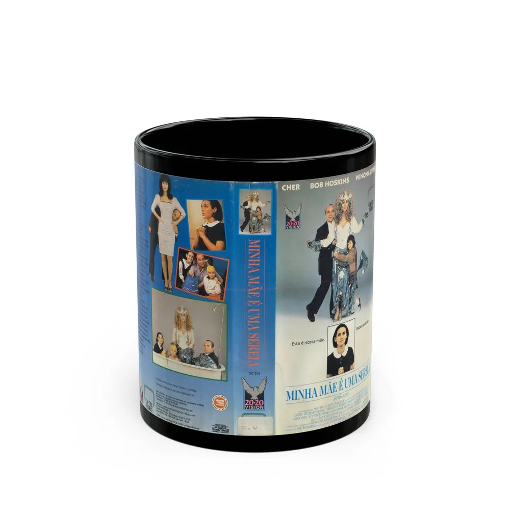 MINHA MAE E UMA SEREIA MERMAIDS (VHS COVER) - Black Coffee Mug-11oz-Go Mug Yourself