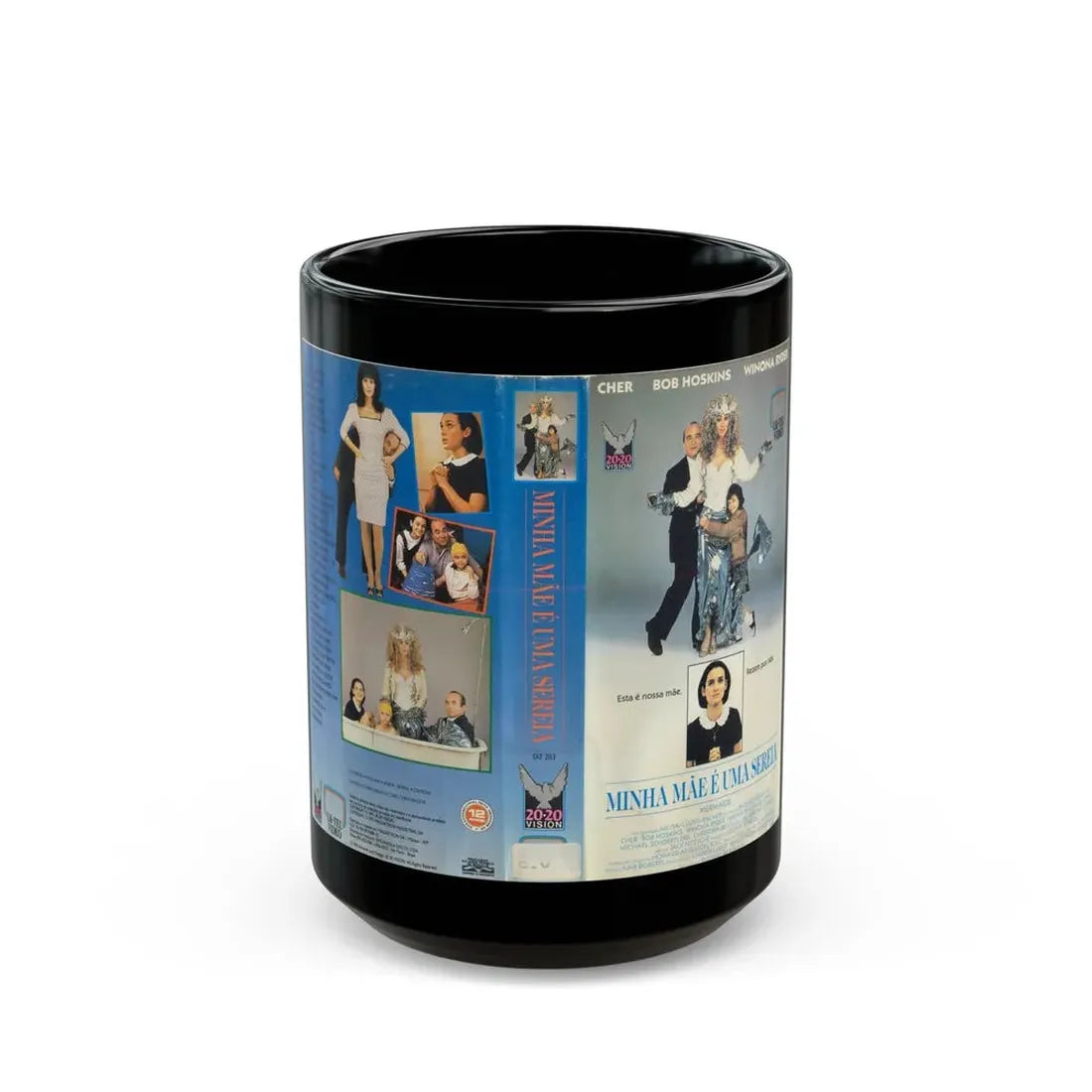 MINHA MAE E UMA SEREIA MERMAIDS (VHS COVER) - Black Coffee Mug 15oz - Go Mug Yourself