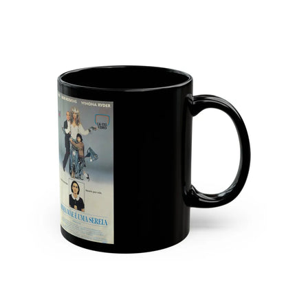 MINHA MAE E UMA SEREIA MERMAIDS (VHS COVER) - Black Coffee Mug-Go Mug Yourself