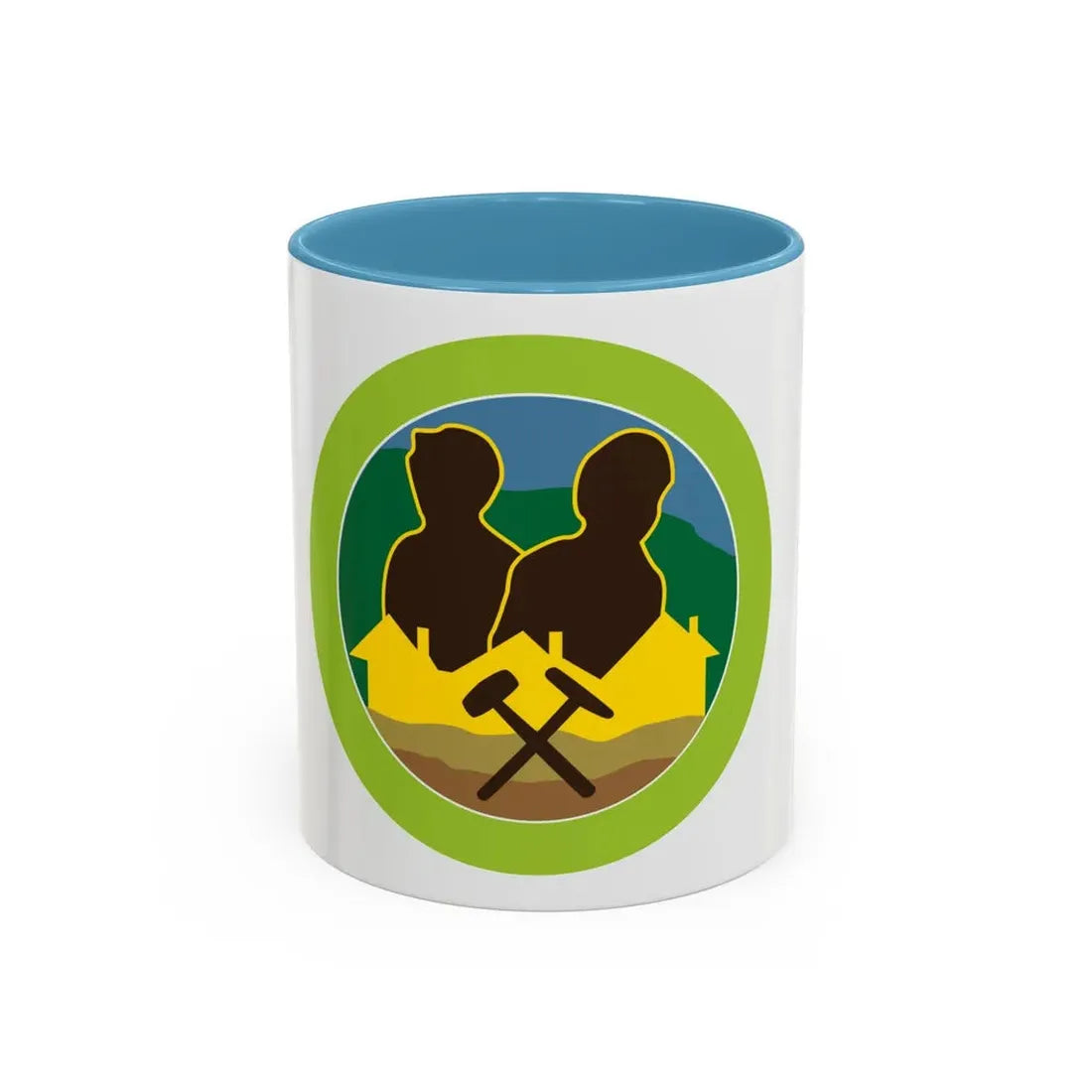 Mining in Society (Boy Scout Merit Badge) Accent Coffee Mug 11oz Light Blue - Go Mug Yourself