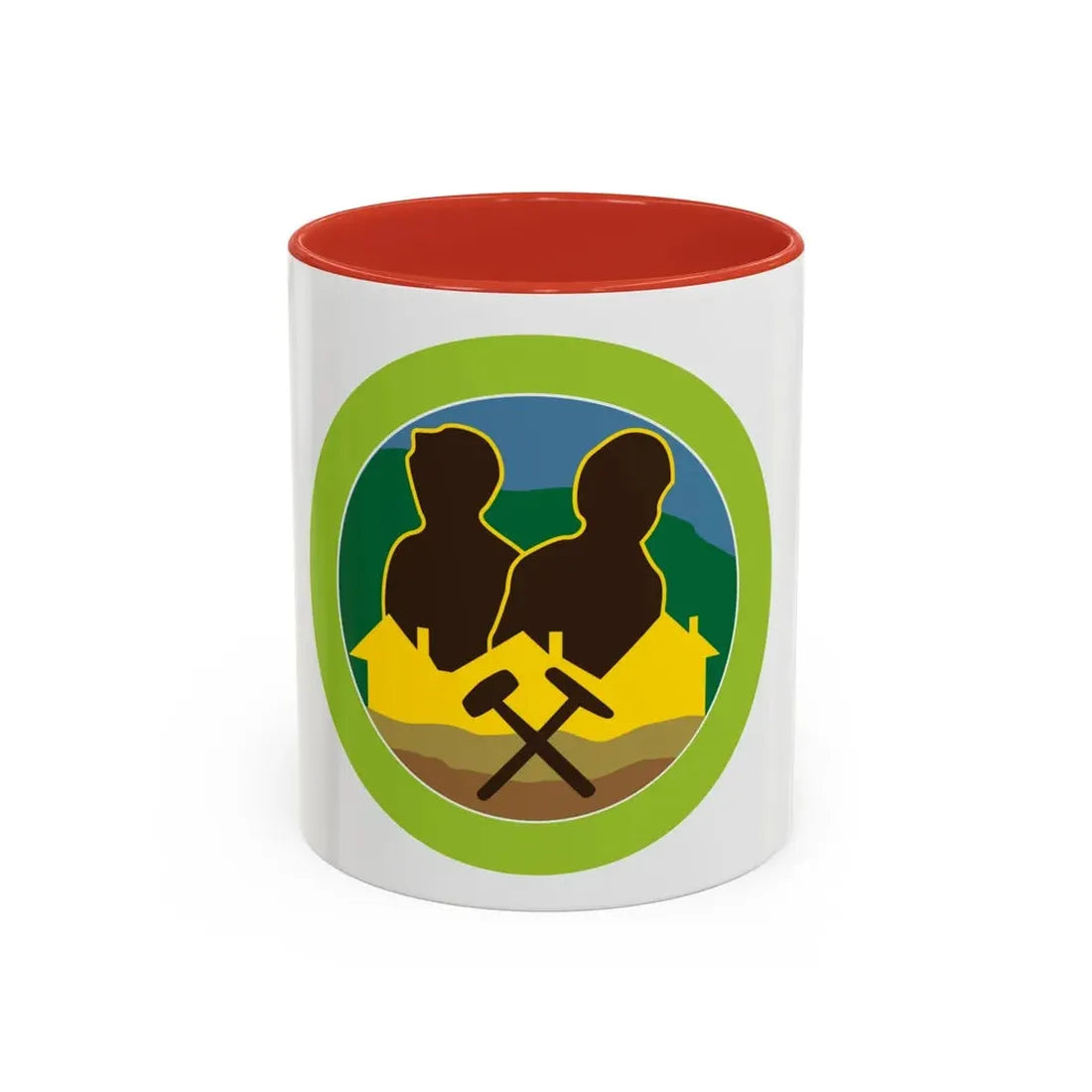 Mining in Society (Boy Scout Merit Badge) Accent Coffee Mug 11oz Red - Go Mug Yourself