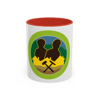 Mining in Society (Boy Scout Merit Badge) Accent Coffee Mug 11oz Red - Go Mug Yourself