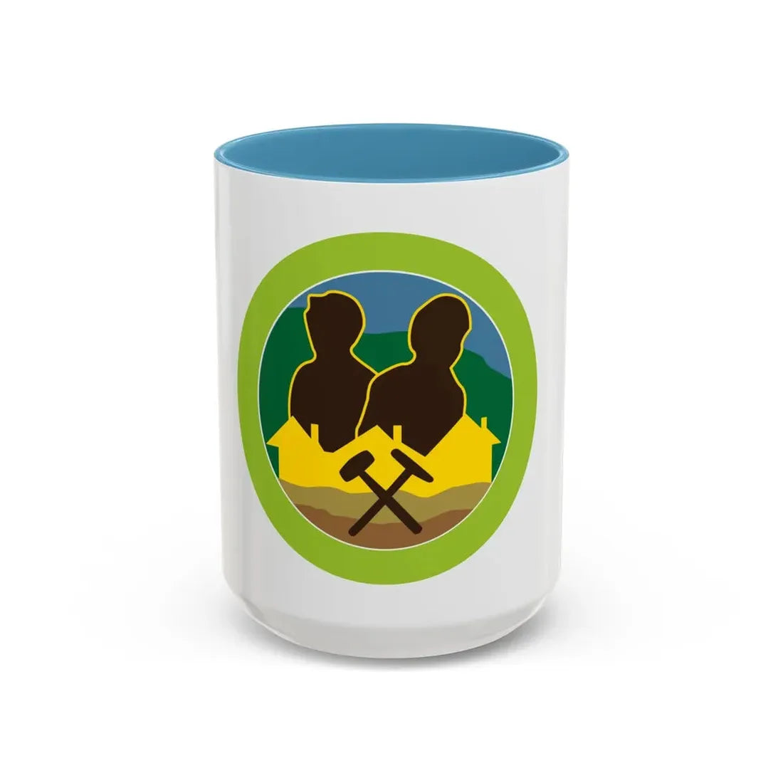 Mining in Society (Boy Scout Merit Badge) Accent Coffee Mug 15oz Light Blue - Go Mug Yourself