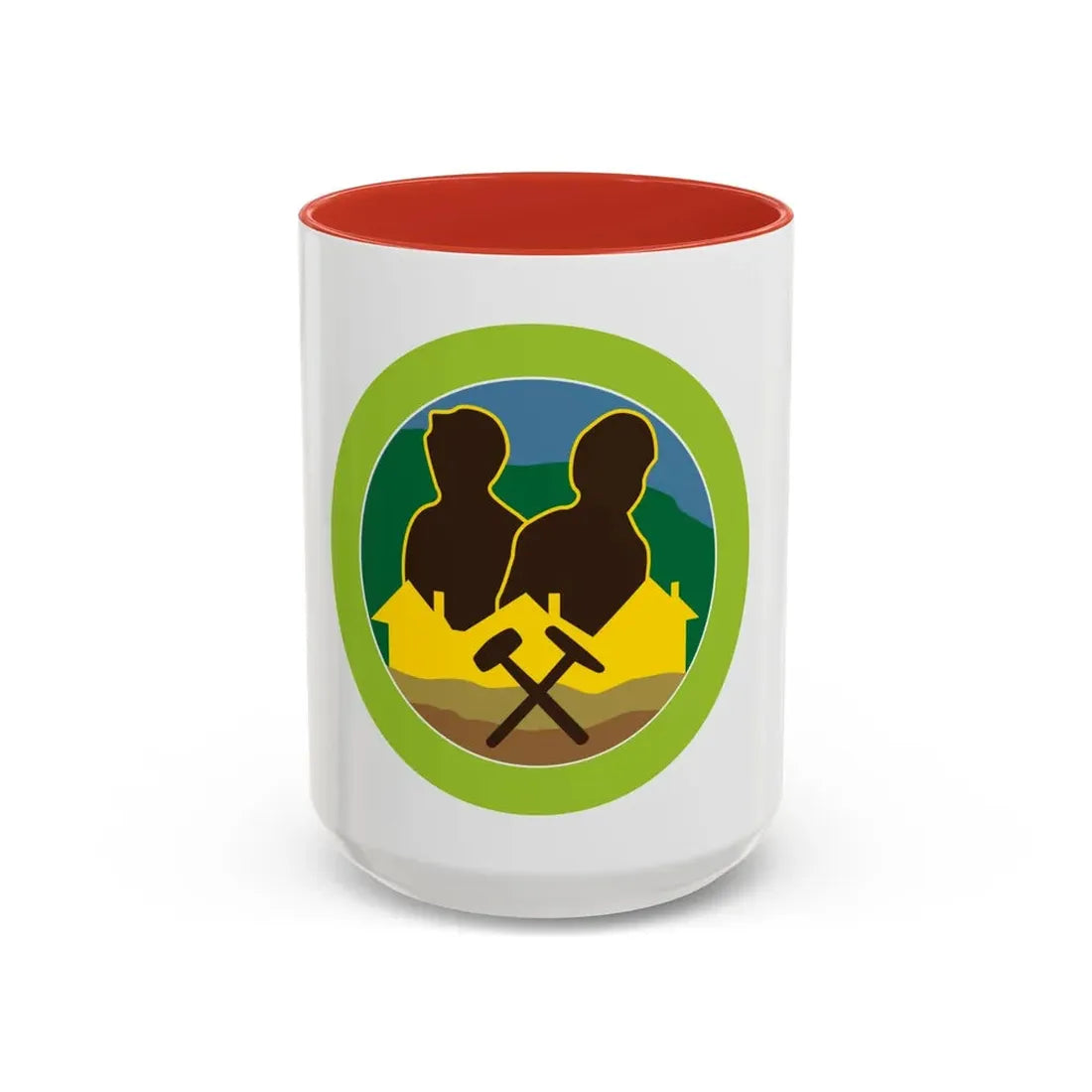 Mining in Society (Boy Scout Merit Badge) Accent Coffee Mug 15oz Red - Go Mug Yourself