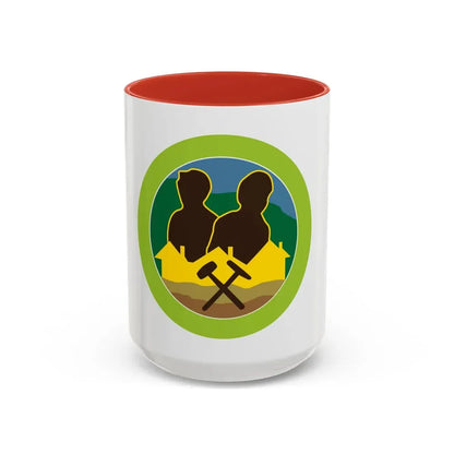 Mining in Society (Boy Scout Merit Badge) Accent Coffee Mug 15oz Red - Go Mug Yourself
