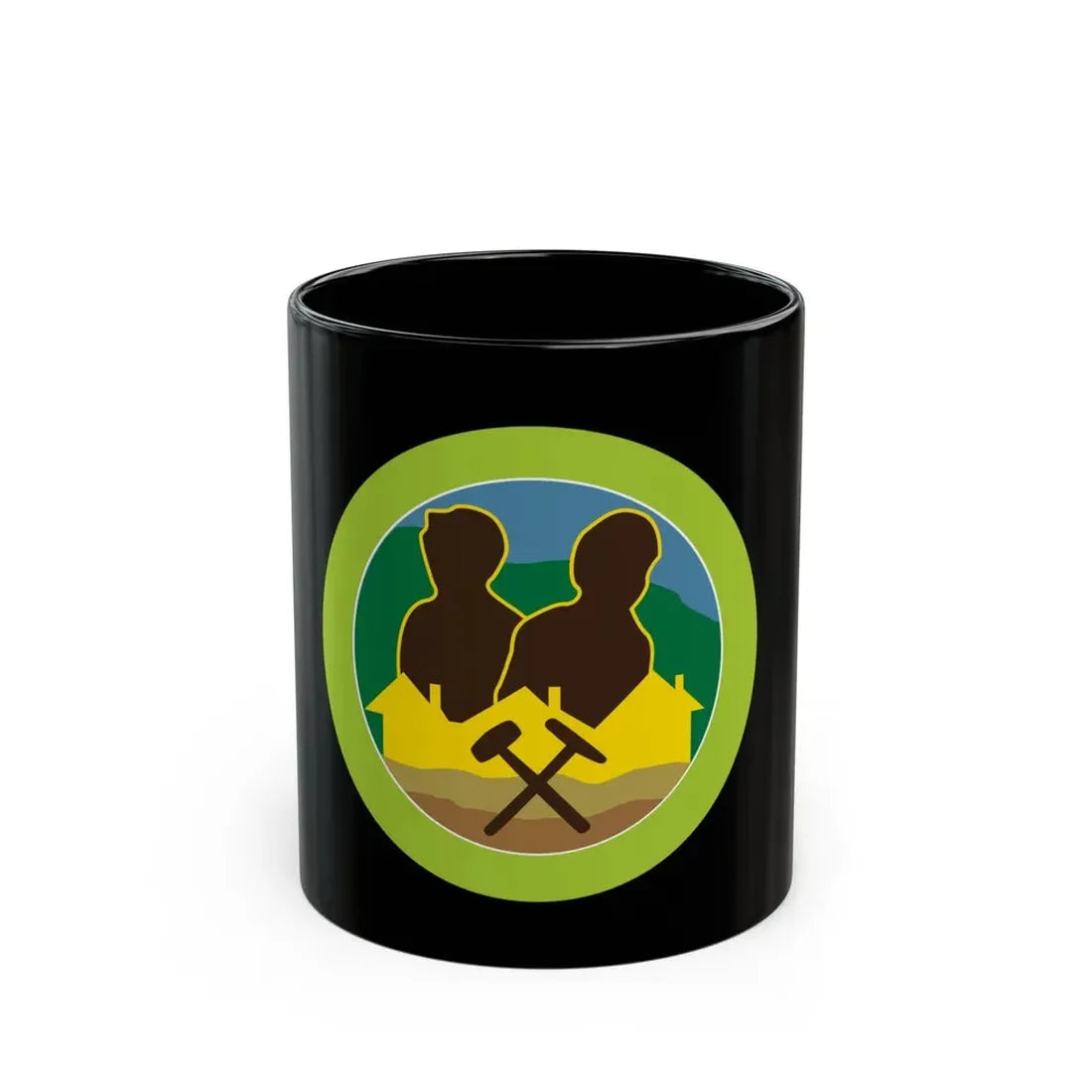 Mining in Society (Boy Scout Merit Badge) Black Coffee Mug 11oz - Go Mug Yourself