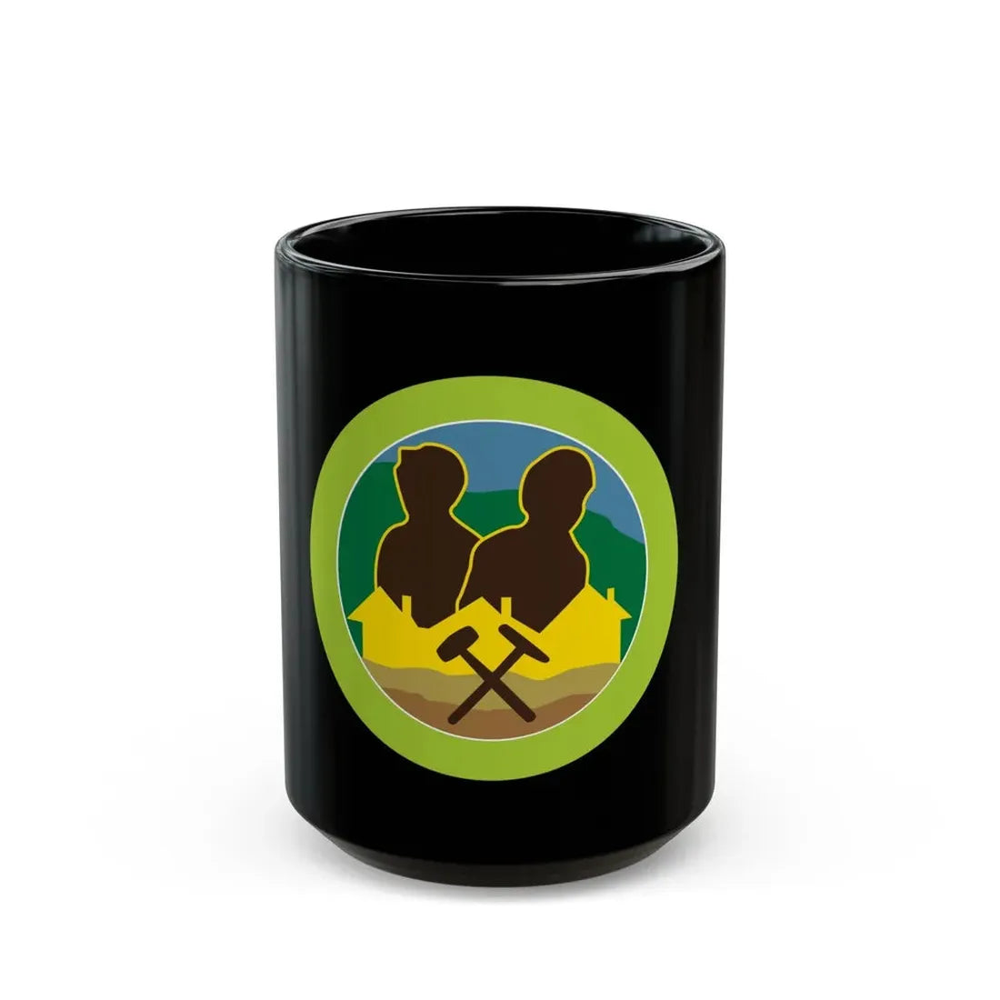 Mining in Society (Boy Scout Merit Badge) Black Coffee Mug 15oz - Go Mug Yourself